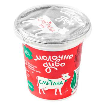 Сметана 21% жирностi 300 г. ТМ "Молочне Диво"